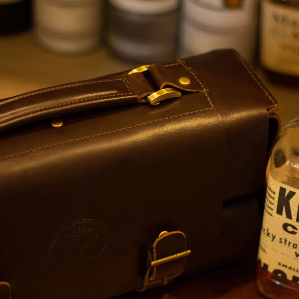 Leather Whiskey Carrier