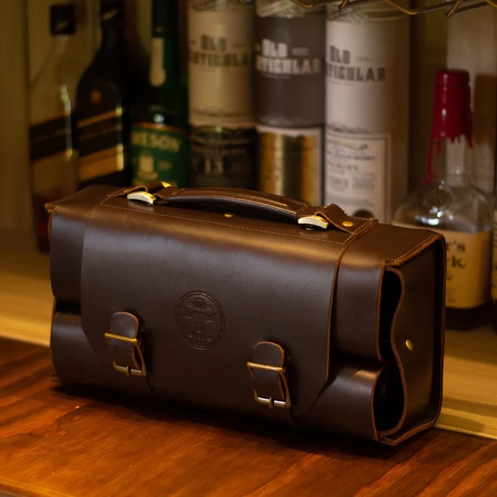 Leather Whiskey Carrier