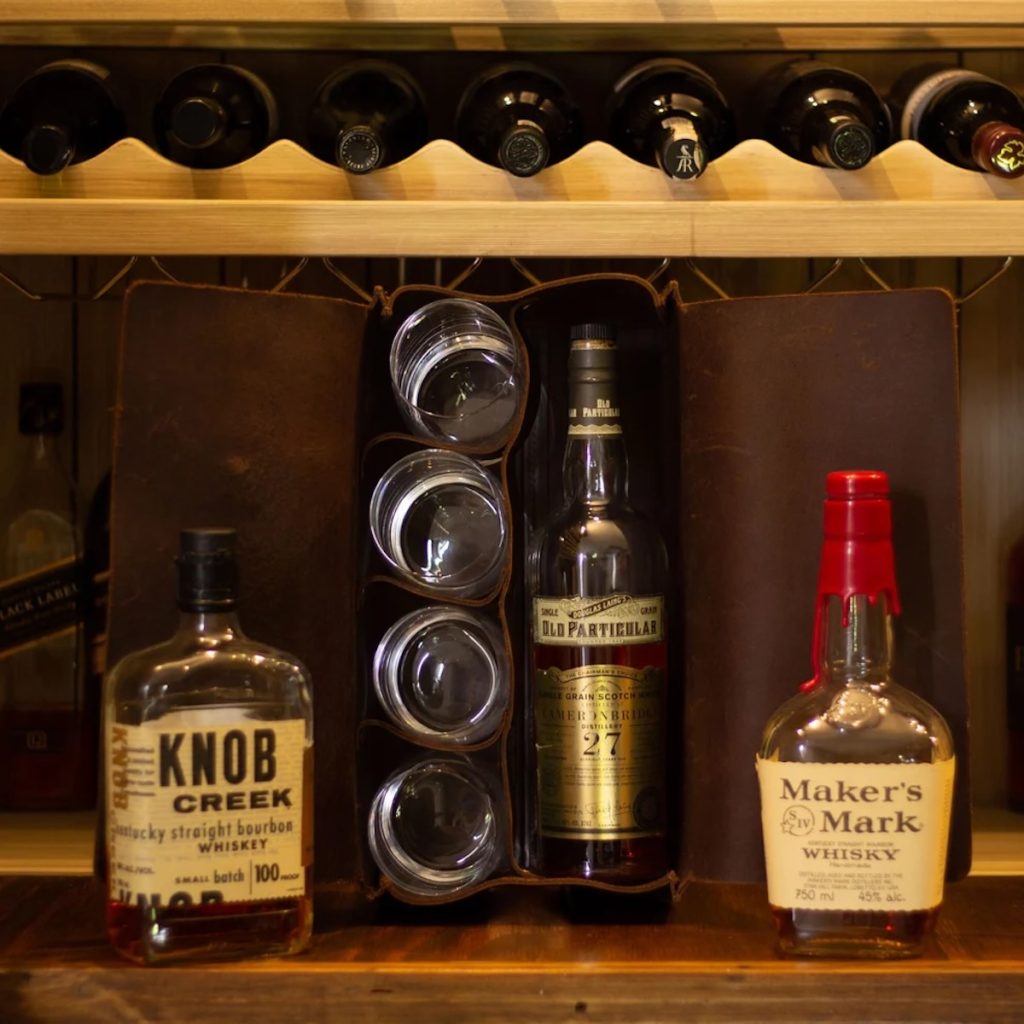 Leather Whiskey Carrier