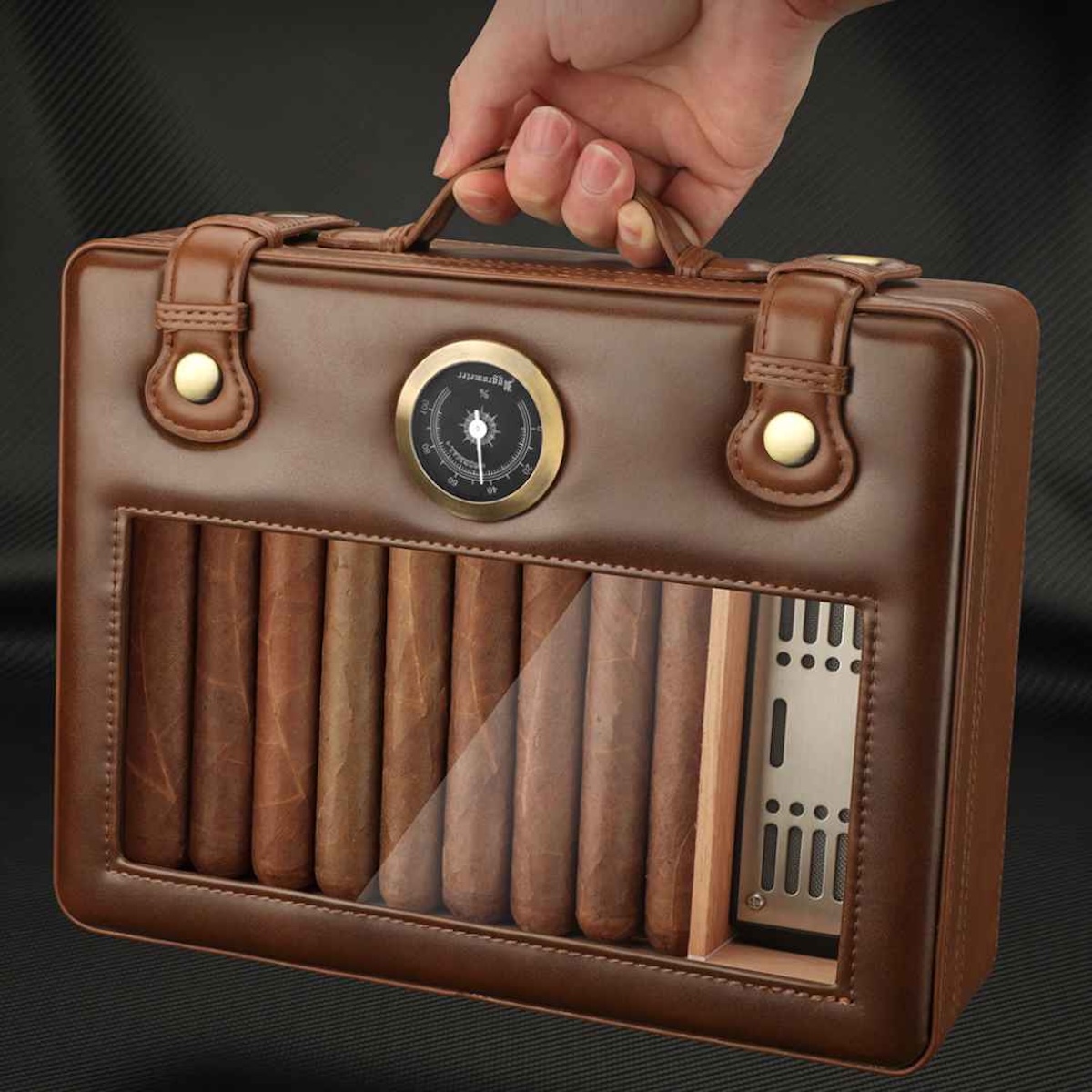 Modern Humidor Box Fluid and Fire Travel Humidor Box - Club For Man